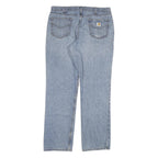 CARHARTT Mens Jeans Blue Relaxed Straight Denim Medium W36 L32 Zip Closure