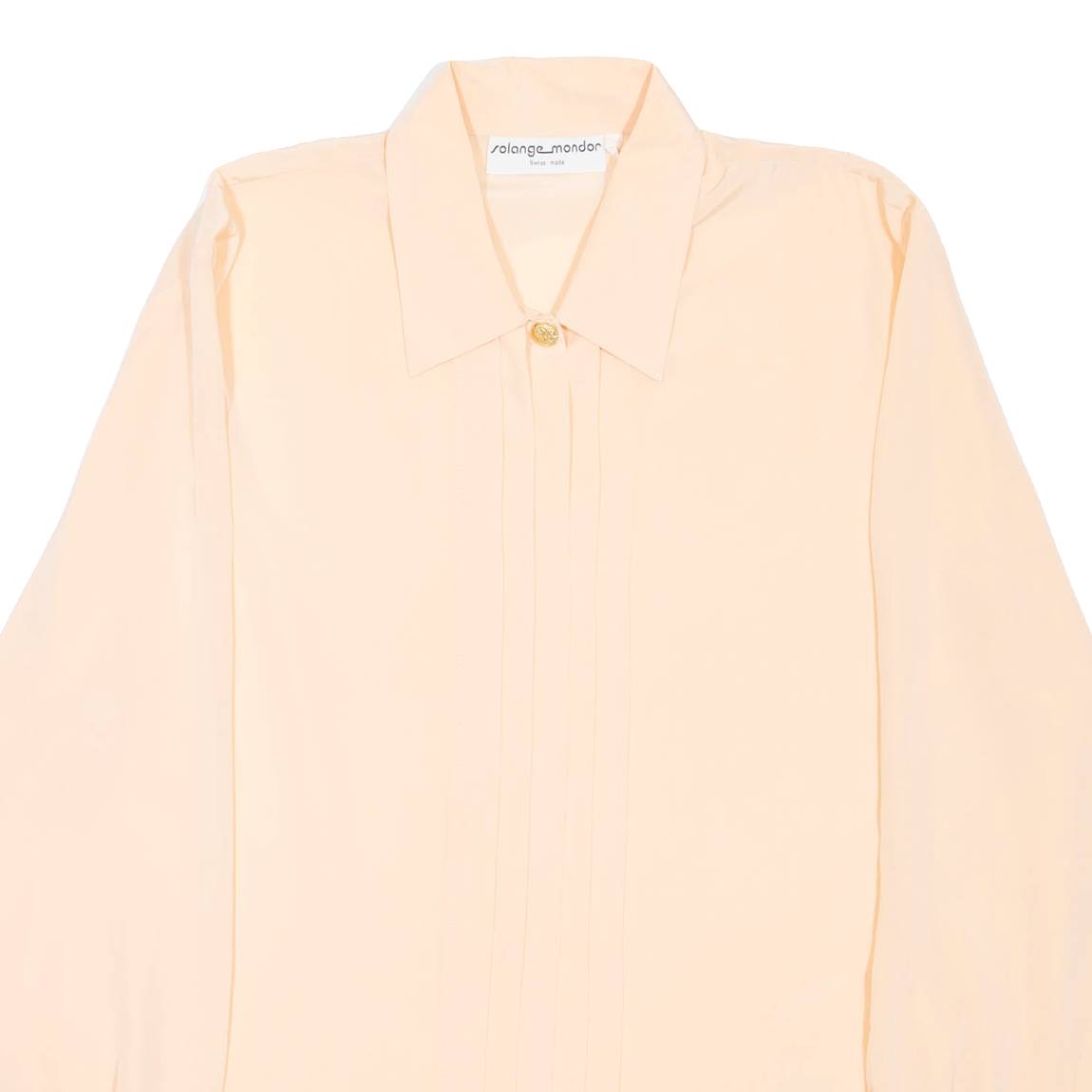 Womens Blouse Pink Collared Long Sleeve L