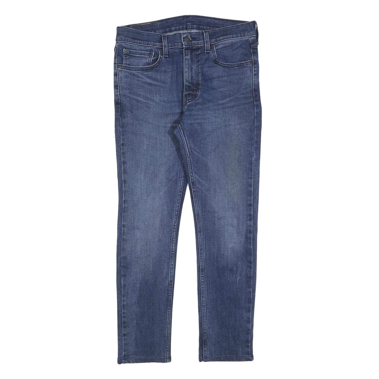 LEVI'S 519 Mens Jeans Blue Slim Skinny Denim Medium W32 L28 Stylish Zip