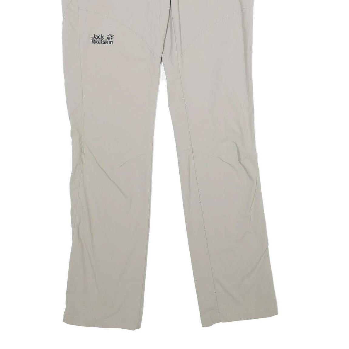 JACK WOLFSKIN Womens Polyamide Blend Beige Regular Fit Straight Leg Trousers W30