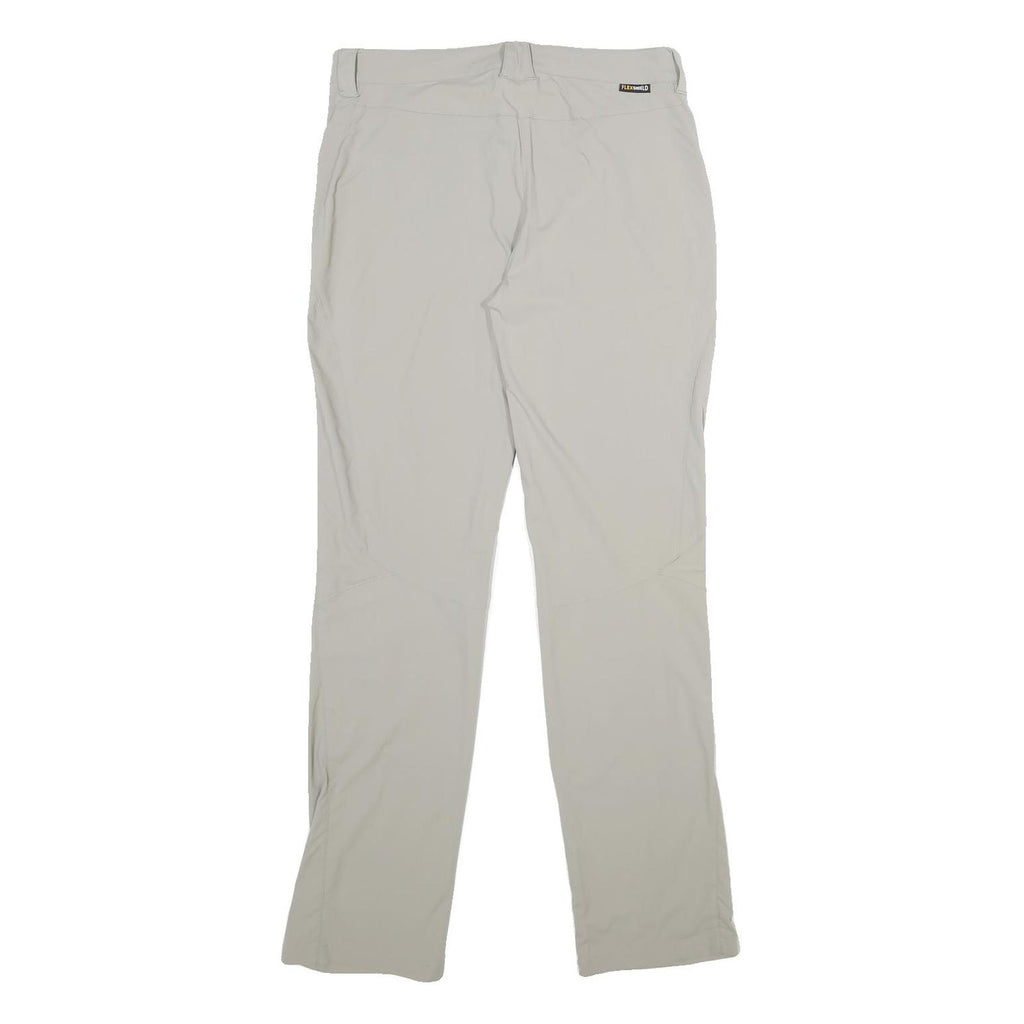 JACK WOLFSKIN Womens Polyamide Blend Beige Regular Fit Straight Leg Trousers W30