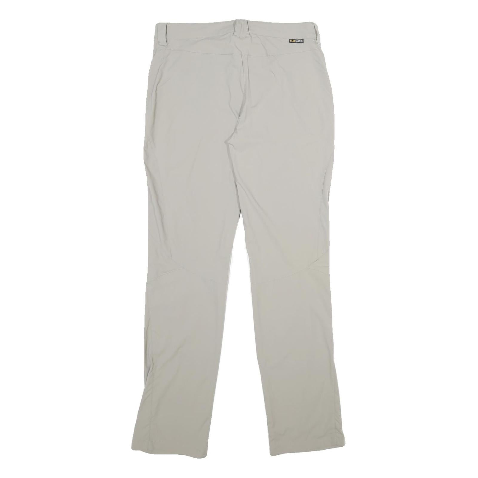 JACK WOLFSKIN Womens Polyamide Blend Beige Regular Fit Straight Leg Trousers W30