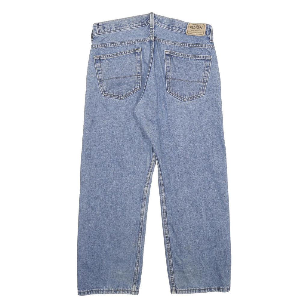 LEVI'S Signature Womens Jeans Blue Relaxed Straight Denim Light W32 L27 Comfort