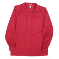 DELMOD Womens Red Shirt Long Sleeve Collared Plain M Elegant Classic