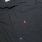 LEVI'S Mens Black Cotton Short Sleeve Shirt L Casual Button Front Pocket