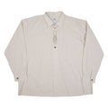 Mens Plain Shirt Beige Long Sleeve 2XL