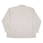 Mens Plain Shirt Beige Long Sleeve 2XL