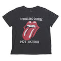 THE ROLLING STONES Womens Black 1975 US Tour Graphic T-Shirt XL Short Sleeve
