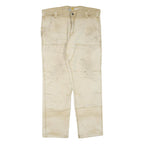 CARHARTT Mens Jeans Beige Regular Straight Denim Fair W40 L32 Workwear Utility