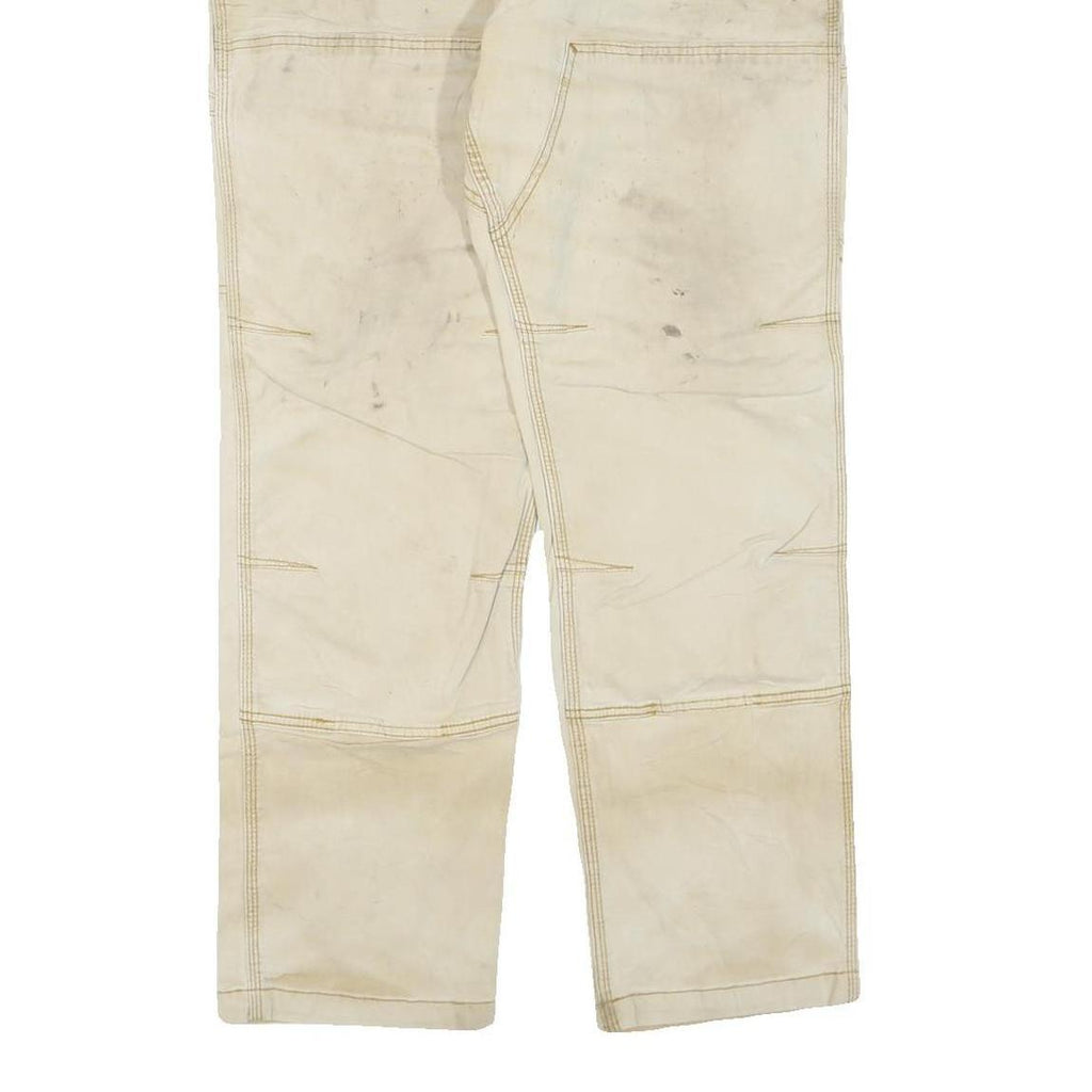 CARHARTT Mens Jeans Beige Regular Straight Denim Fair W40 L32 Workwear Utility