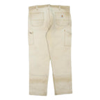 CARHARTT Mens Jeans Beige Regular Straight Denim Fair W40 L32 Workwear Utility