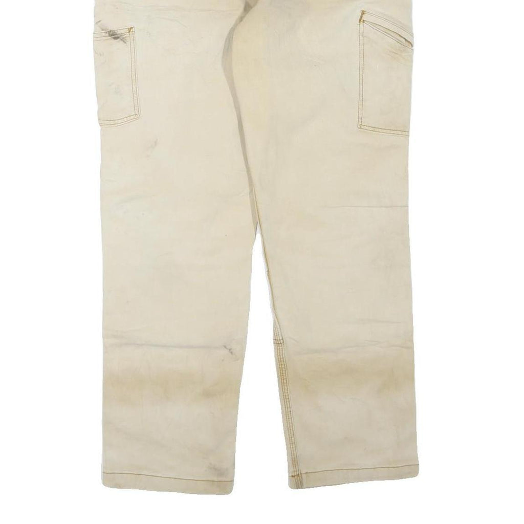 CARHARTT Mens Jeans Beige Regular Straight Denim Fair W40 L32 Workwear Utility