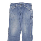 DICKIES Mens Regular Fit Straight Leg Denim Light Blue W32 L29 Workwear Jeans