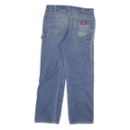 DICKIES Mens Regular Fit Straight Leg Denim Light Blue W32 L29 Workwear Jeans