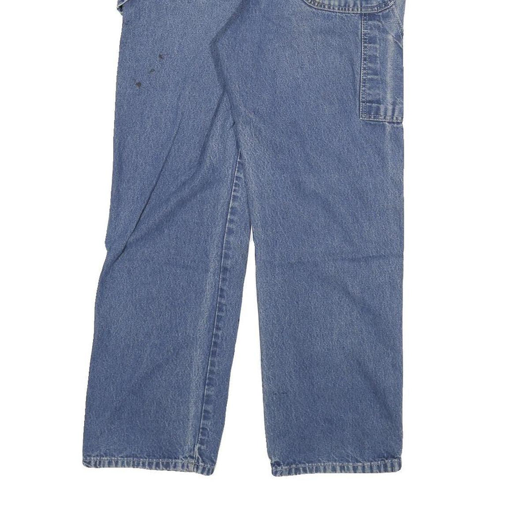 DICKIES Mens Regular Fit Straight Leg Denim Light Blue W32 L29 Workwear Jeans