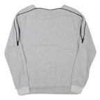 BOXEUR Mens Grey Cotton Blend Sweatshirt L Crew Neck Graphic Print