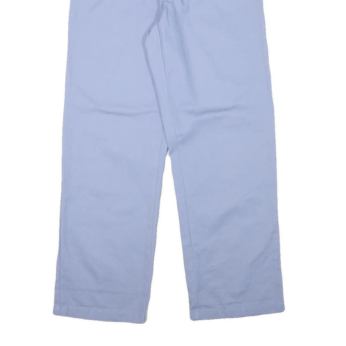 DICKIES Mens Cotton Blend Blue Regular Fit Straight Leg Trousers W30 L29