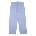DICKIES Mens Cotton Blend Blue Regular Fit Straight Leg Trousers W30 L29