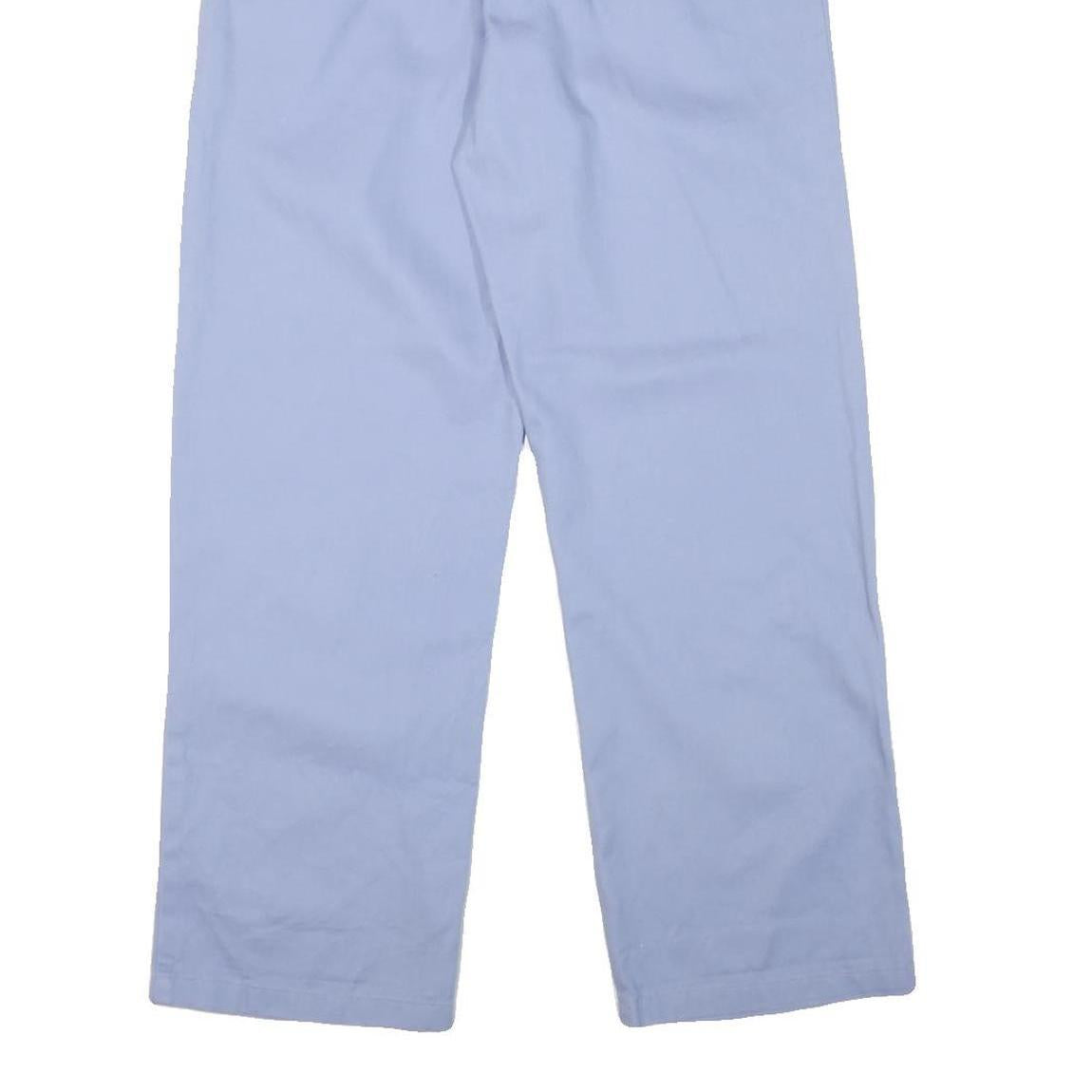 DICKIES Mens Cotton Blend Blue Regular Fit Straight Leg Trousers W30 L29