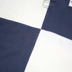 TOMMY HILFIGER Mens Navy & White Block Colour Polo Shirt XL Cotton Blend