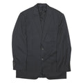 RALPH LAUREN Mens Black Wool Classic Jacket L Button Plain Formal Blazer