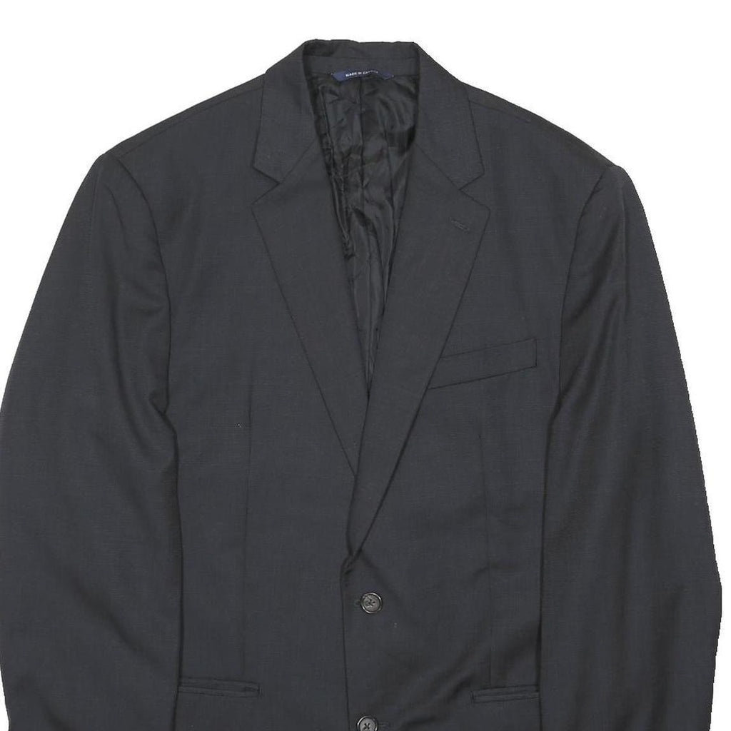 RALPH LAUREN Mens Black Wool Classic Jacket L Button Plain Formal Blazer
