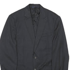RALPH LAUREN Mens Black Wool Classic Jacket L Button Plain Formal Blazer