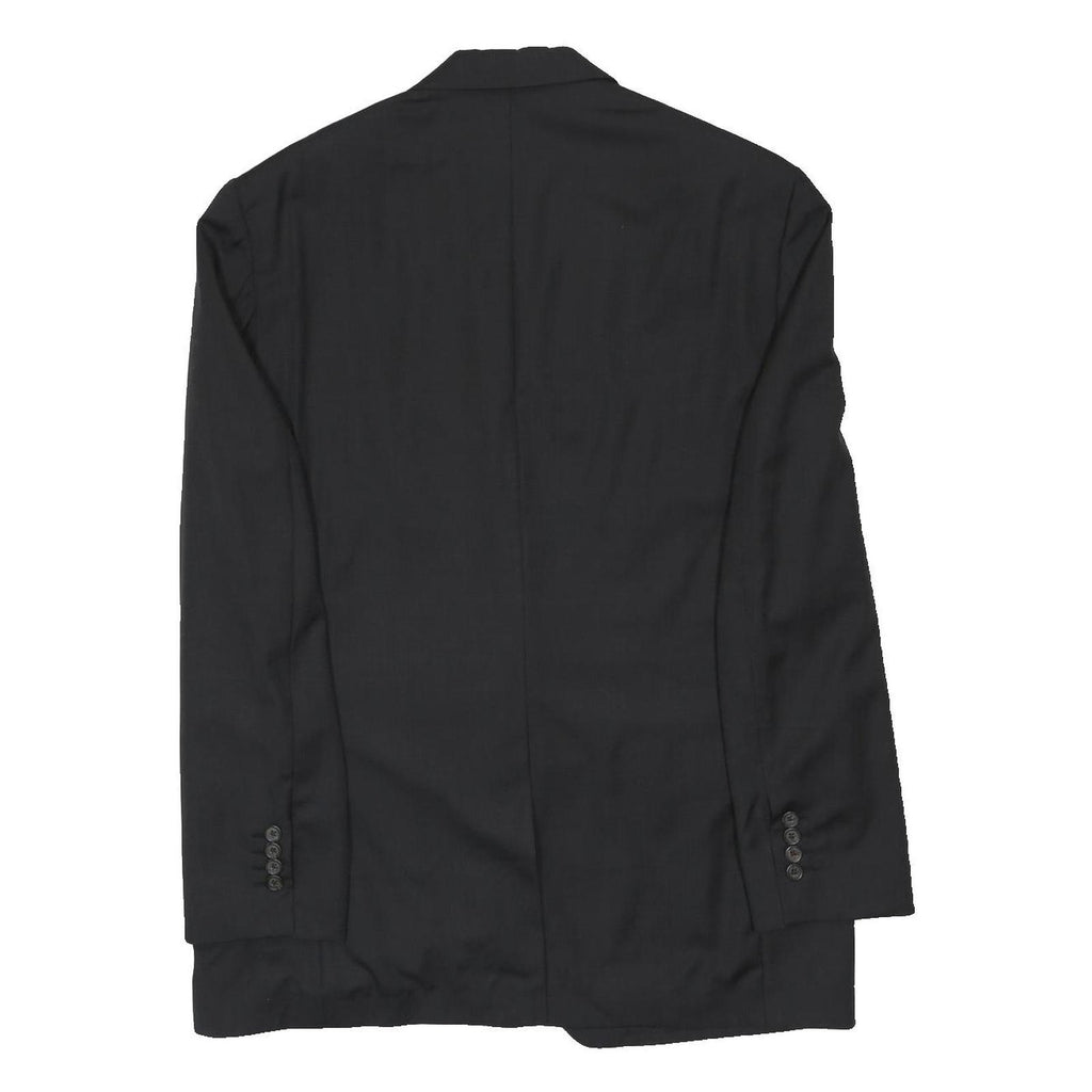 RALPH LAUREN Mens Black Wool Classic Jacket L Button Plain Formal Blazer