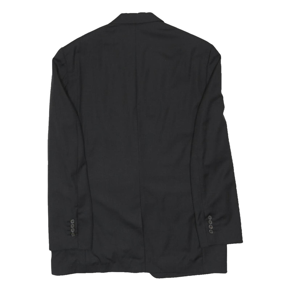 RALPH LAUREN Mens Black Wool Classic Jacket L Button Plain Formal Blazer