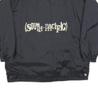 GO WEST Mens Black South Pacific Zip Jacket L Polyester Blend Plain Casual