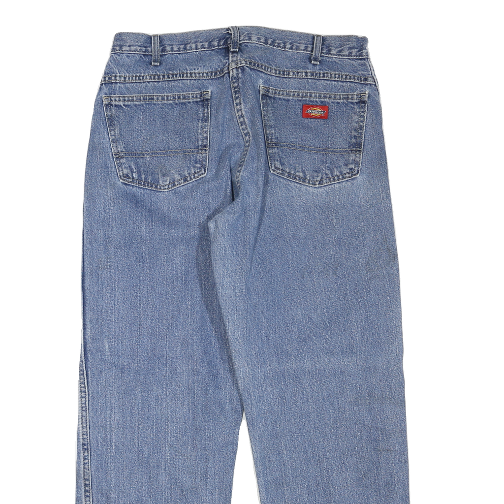 DICKIES Mens Regular Fit Straight Leg Denim Medium Wash W32 L29 Workwear Jeans