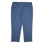 DICKIES Mens Polyester Blend Blue Regular Straight Trousers W44 L30 Workwear Zip