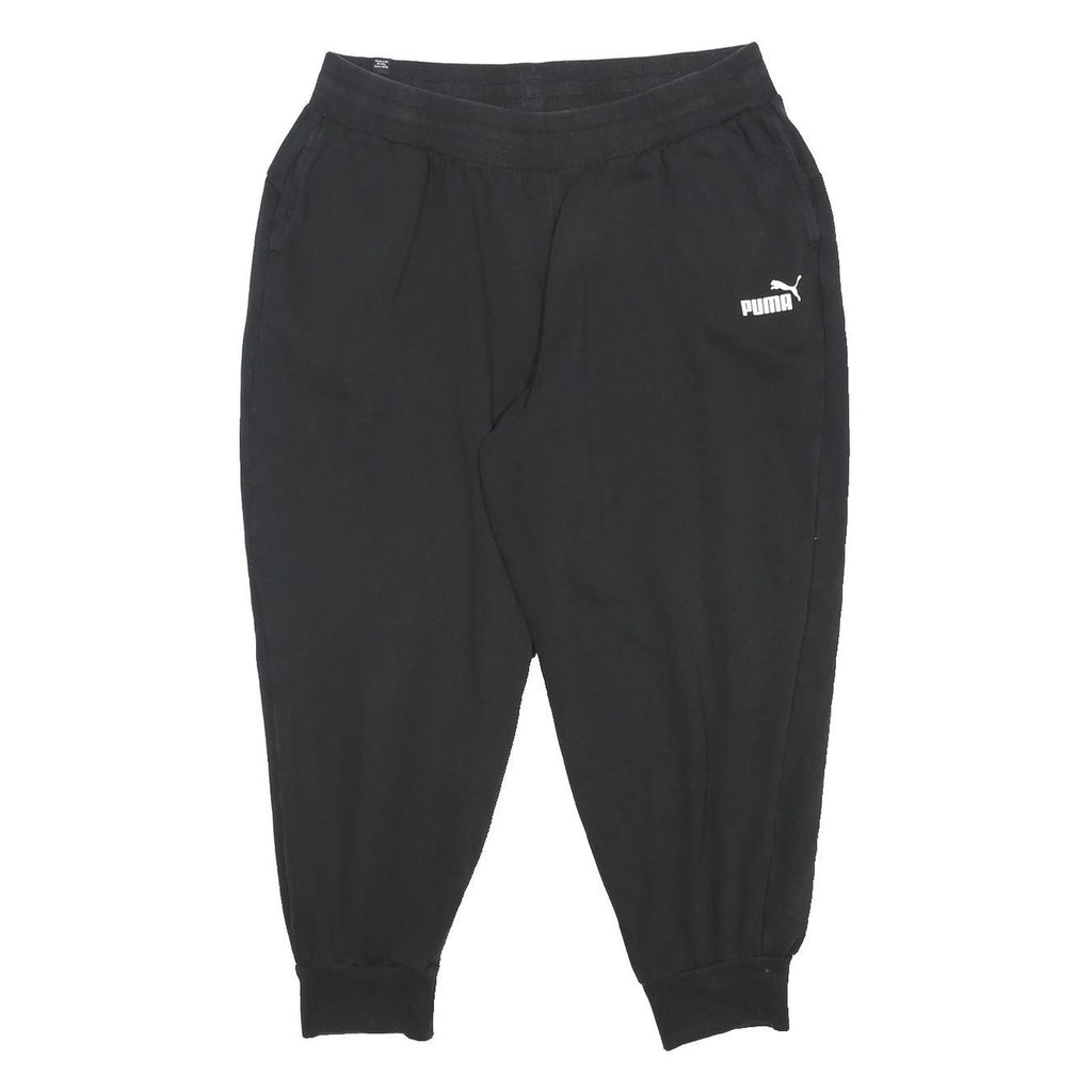 PUMA Womens Joggers Black XL W30 L23 Slim Tapered Jogging Bottoms Cotton