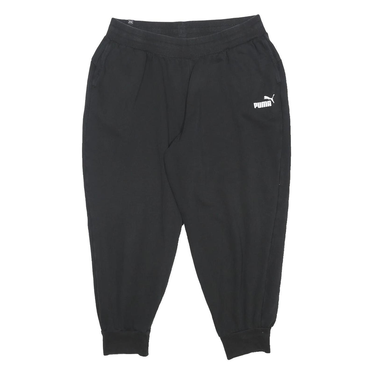 PUMA Womens Joggers Black XL W30 L23 Slim Tapered Jogging Bottoms Cotton