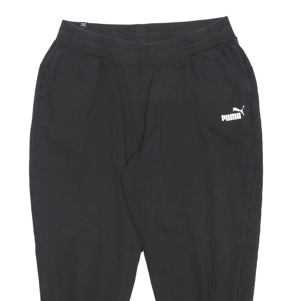 PUMA Womens Joggers Black XL W30 L23 Slim Tapered Jogging Bottoms Cotton