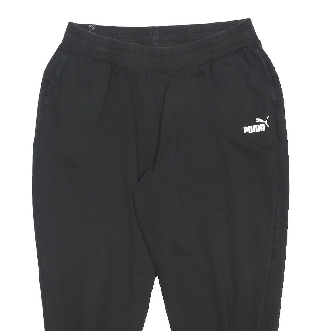 PUMA Womens Joggers Black XL W30 L23 Slim Tapered Jogging Bottoms Cotton
