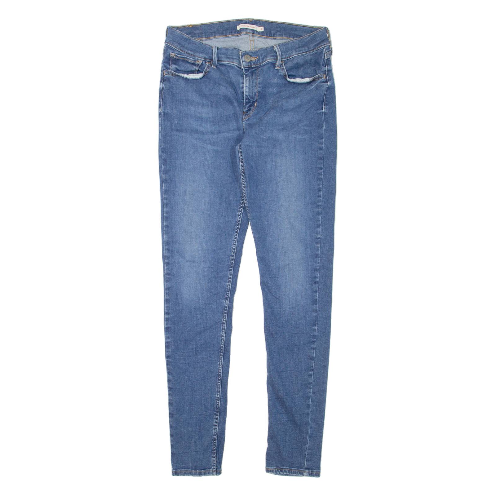 LEVI'S 710 Womens Jeans Blue Slim Skinny Stone Wash W27 L32