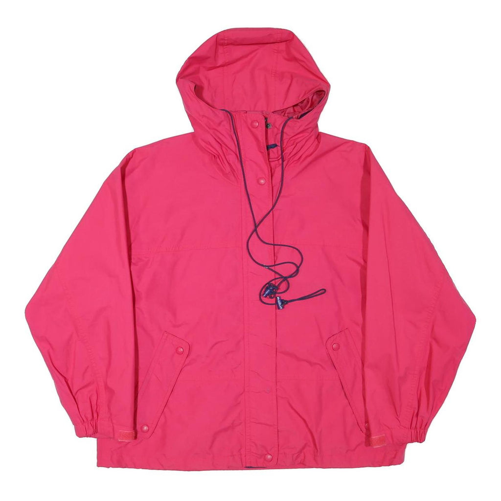 EDDIE BAUER Womens Pink Outdoor Jacket M Polyester Blend Plain Zip Hooded