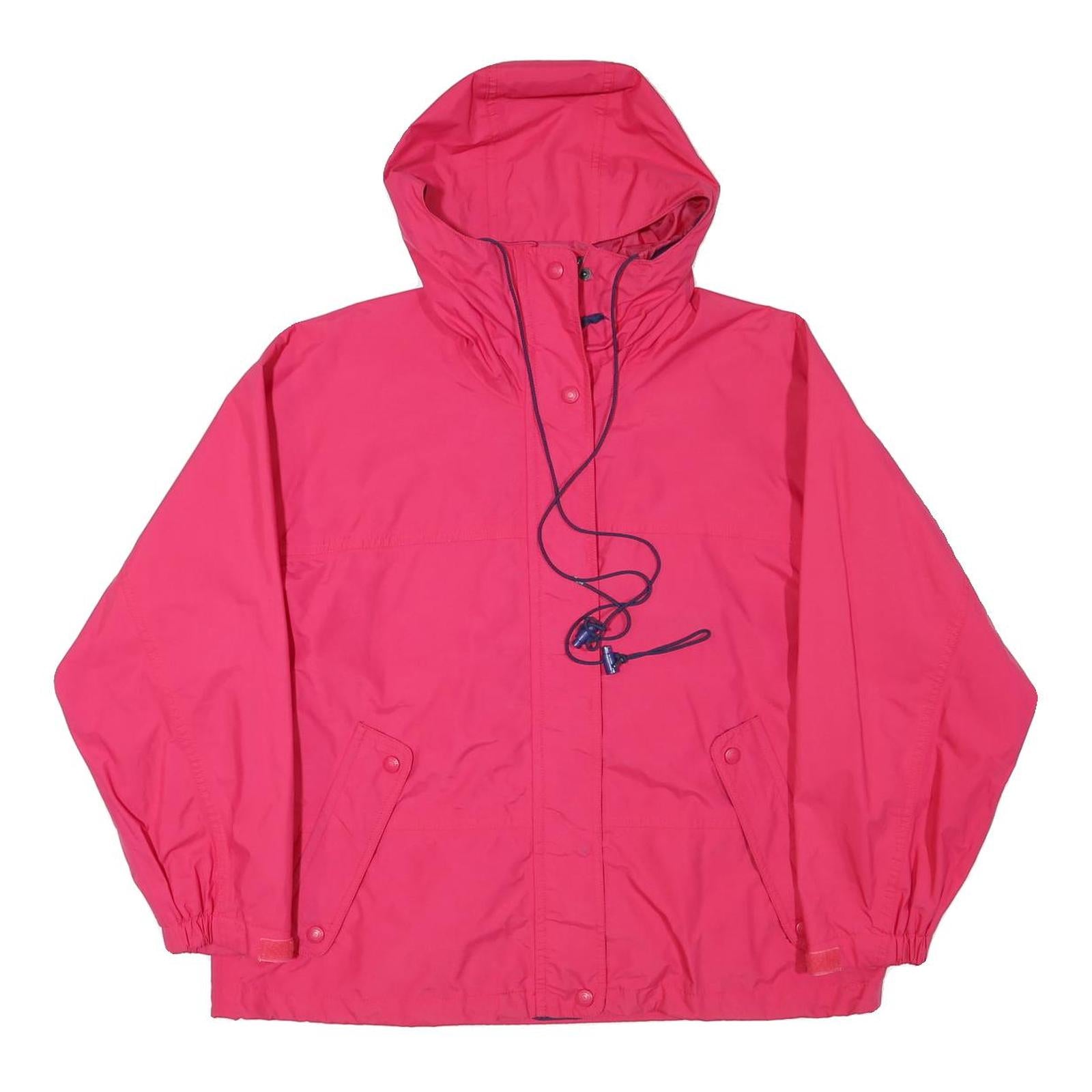 EDDIE BAUER Womens Pink Outdoor Jacket M Polyester Blend Plain Zip Hooded