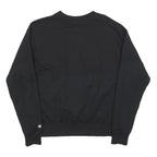 CHAMPION Womens Black Cotton Blend Crew Neck L Logo Sweatshirt