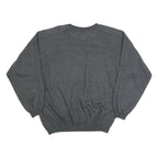 THE BEST Womens Grey Cotton Blend Crew Neck S Sweatshirt Cartoon Graphic Casual