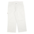 TOMMY HILFIGER Womens Cotton Blend White Relaxed Straight Trousers W32 L24