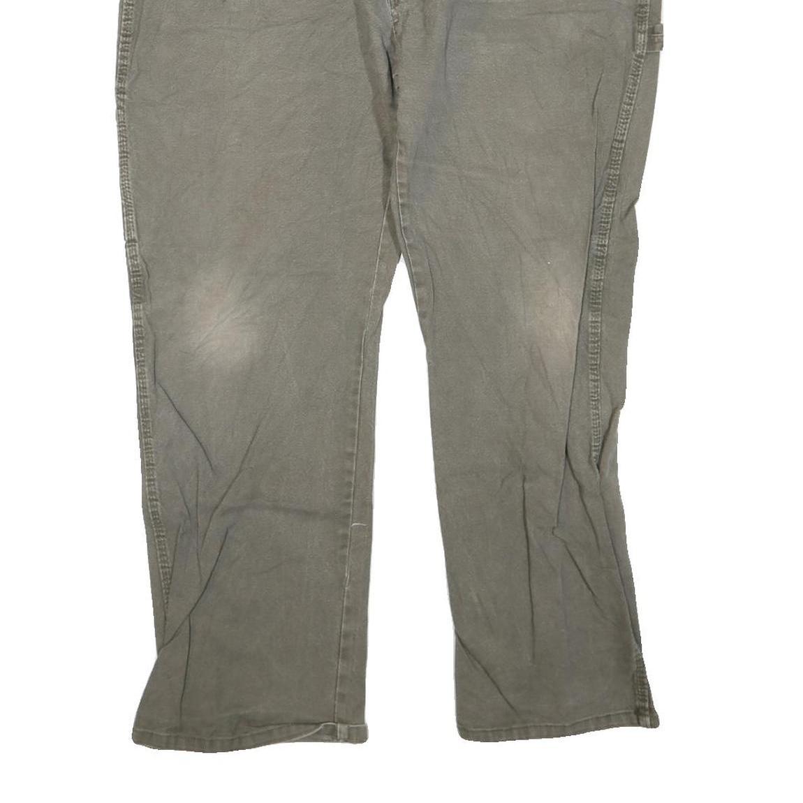 DICKIES Mens Regular Fit Straight Leg Denim Grey W40 L28 Workwear Zip Cotton