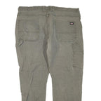 DICKIES Mens Regular Fit Straight Leg Denim Grey W40 L28 Workwear Zip Cotton