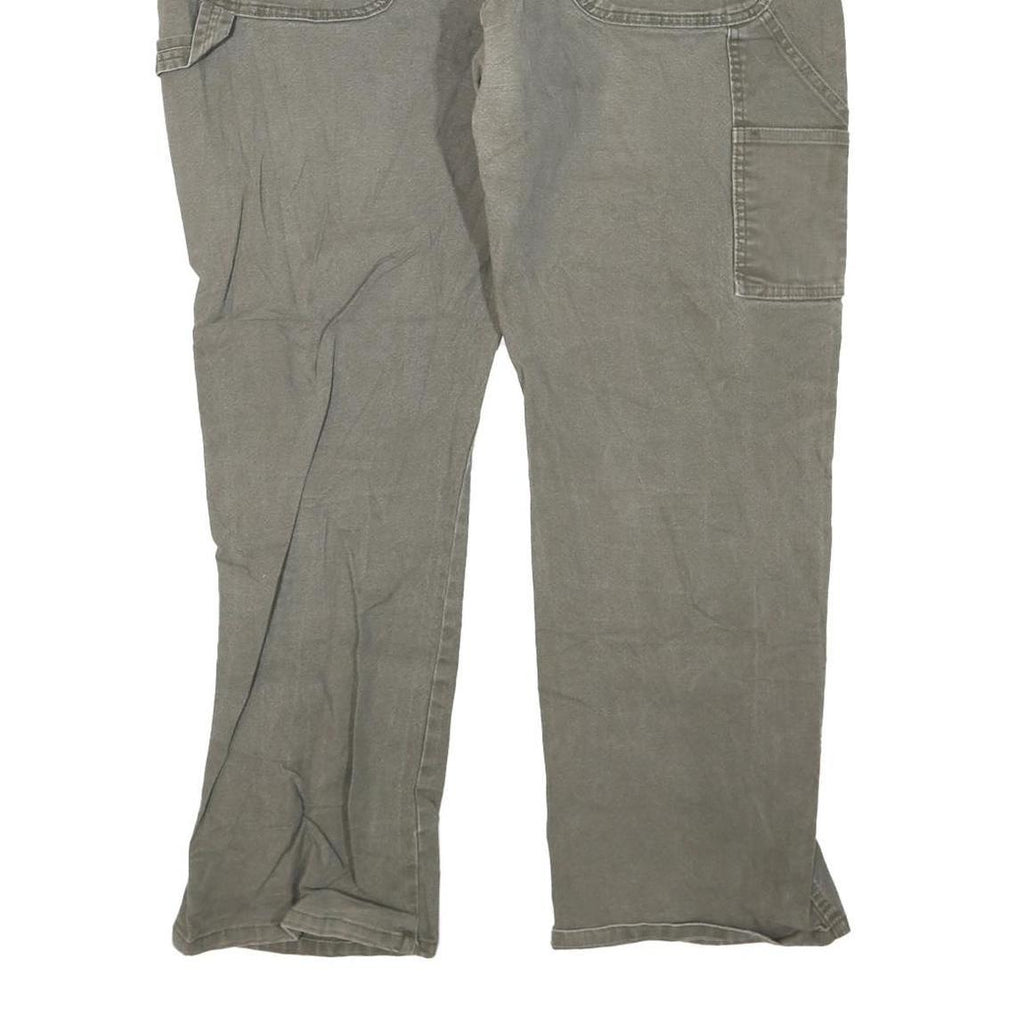 DICKIES Mens Regular Fit Straight Leg Denim Grey W40 L28 Workwear Zip Cotton