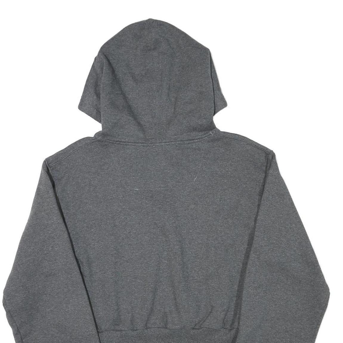 CHAMPION Womens Grey Cropped Hoodie S Cotton Blend Pullover Hooded Sweatshirt