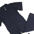 KEY Mens Navy Blue Polyester Blend Dungarees Classic XL W42 L30 Workwear Utility