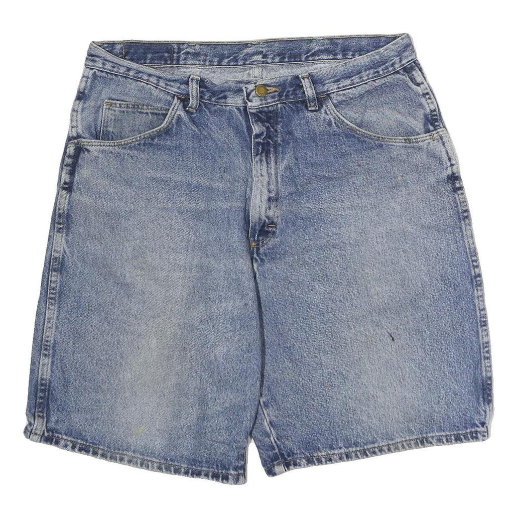 WRANGLER Mens Denim Blue Casual Shorts L W34 Cotton Comfortable Fit