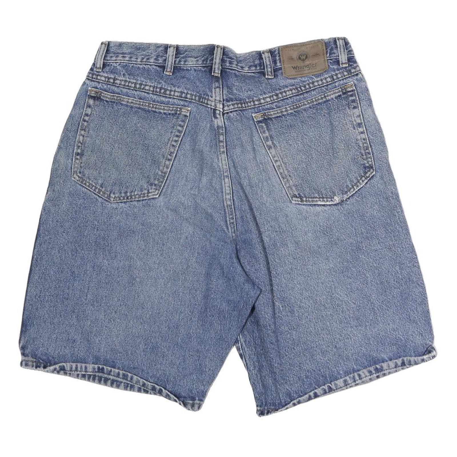 WRANGLER Mens Denim Blue Casual Shorts L W34 Cotton Comfortable Fit