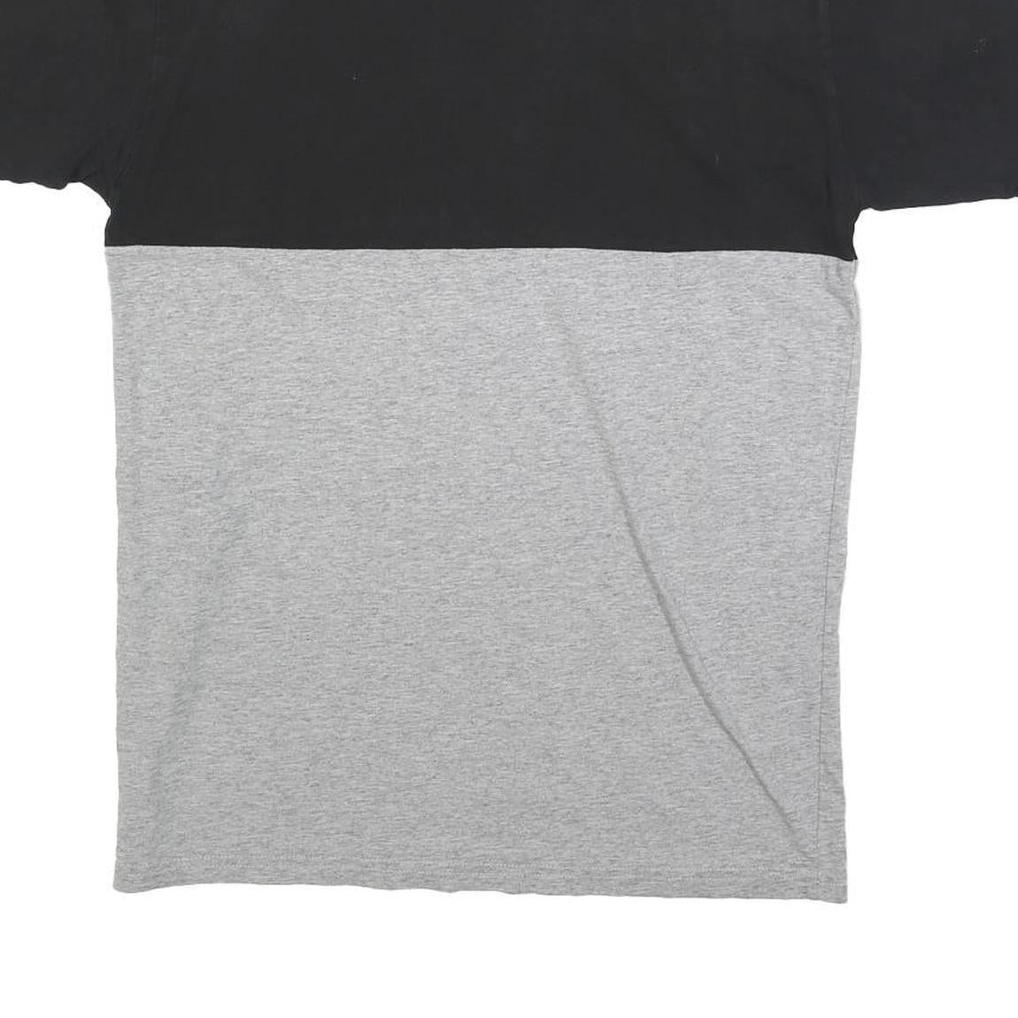 VANS Mens Black & Grey Colourblock T-Shirt M Short Sleeve Crew Neck Cotton Blend